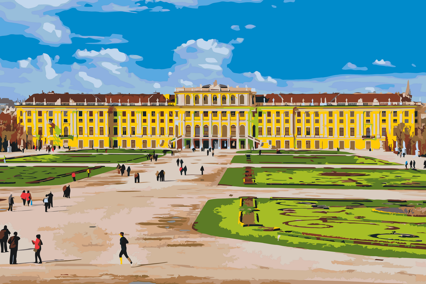 Paint by Numbers - Schönbrunn Slot i Wien