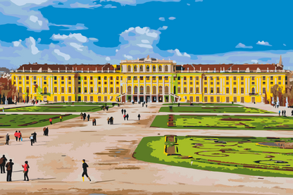 Paint by Numbers - Schönbrunn Slot i Wien