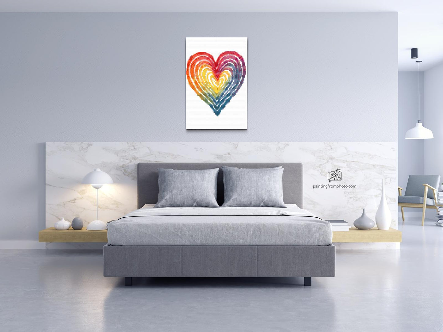 Diamond Painting - Regnbuehjerte