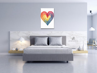 Diamond Painting - Regnbuehjerte