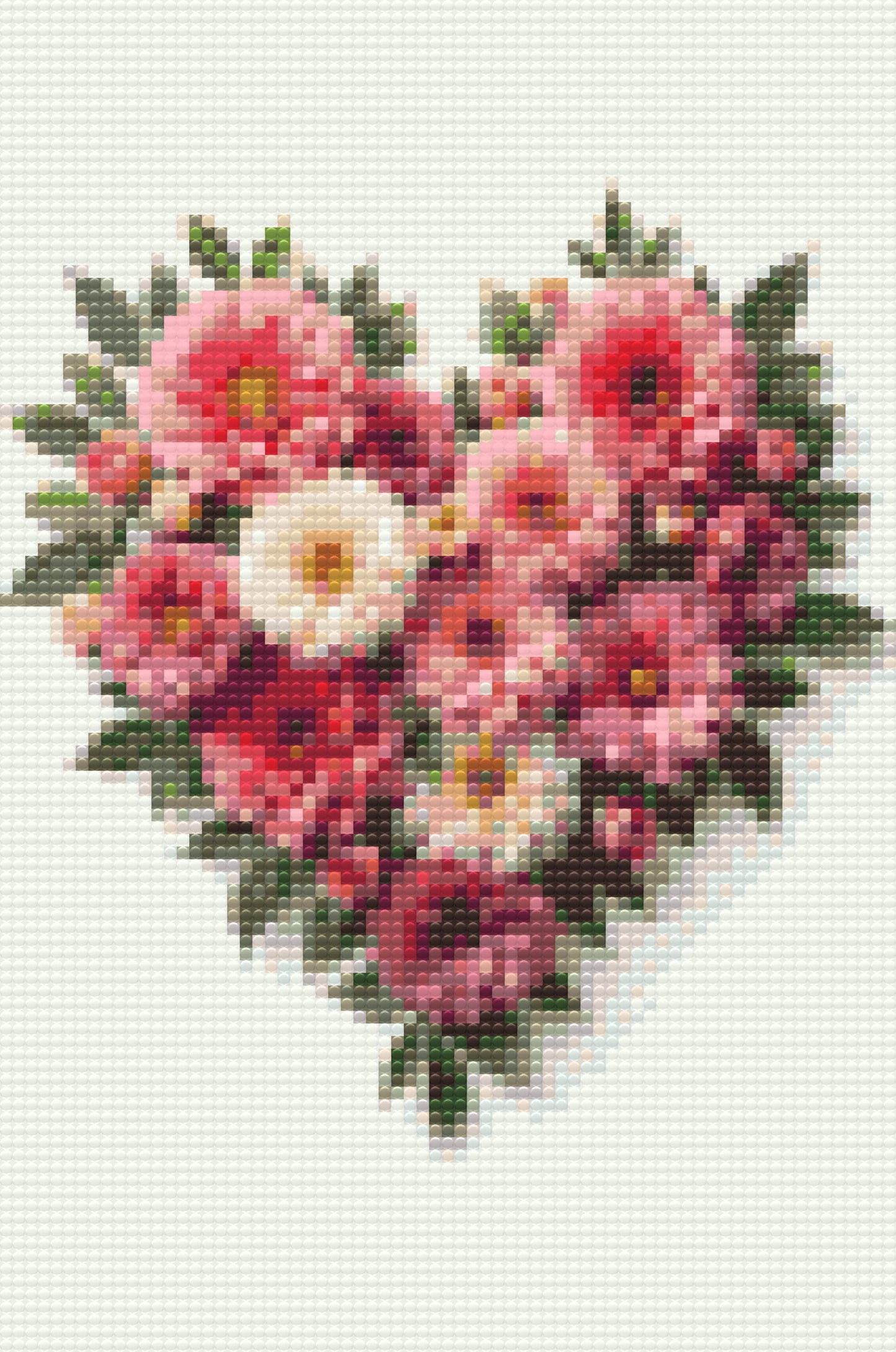 Diamond Painting - Hjerte lavet af blomster