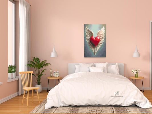Diamond Painting - Vinget hjerte