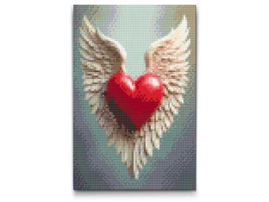 Diamond Painting - Vinget hjerte