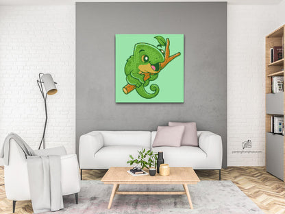 Diamond Painting - Kameleon på en gren