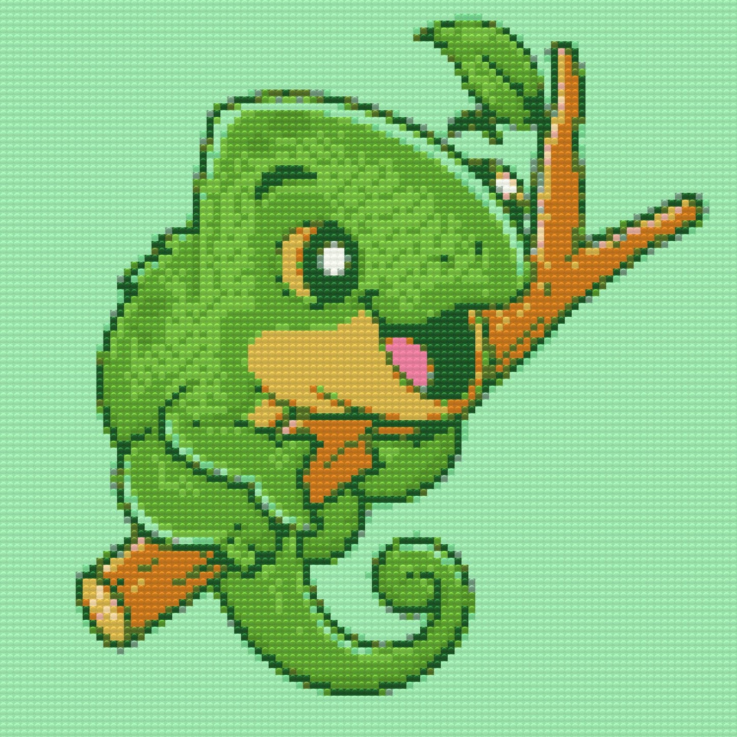 Diamond Painting - Kameleon på en gren