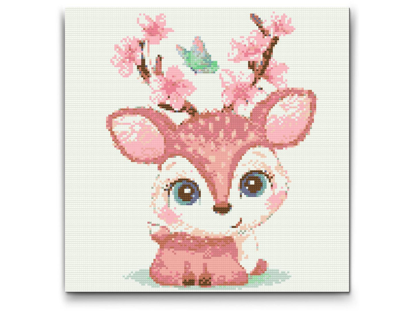 Diamond Painting - Hjorte med kirsebærblomster
