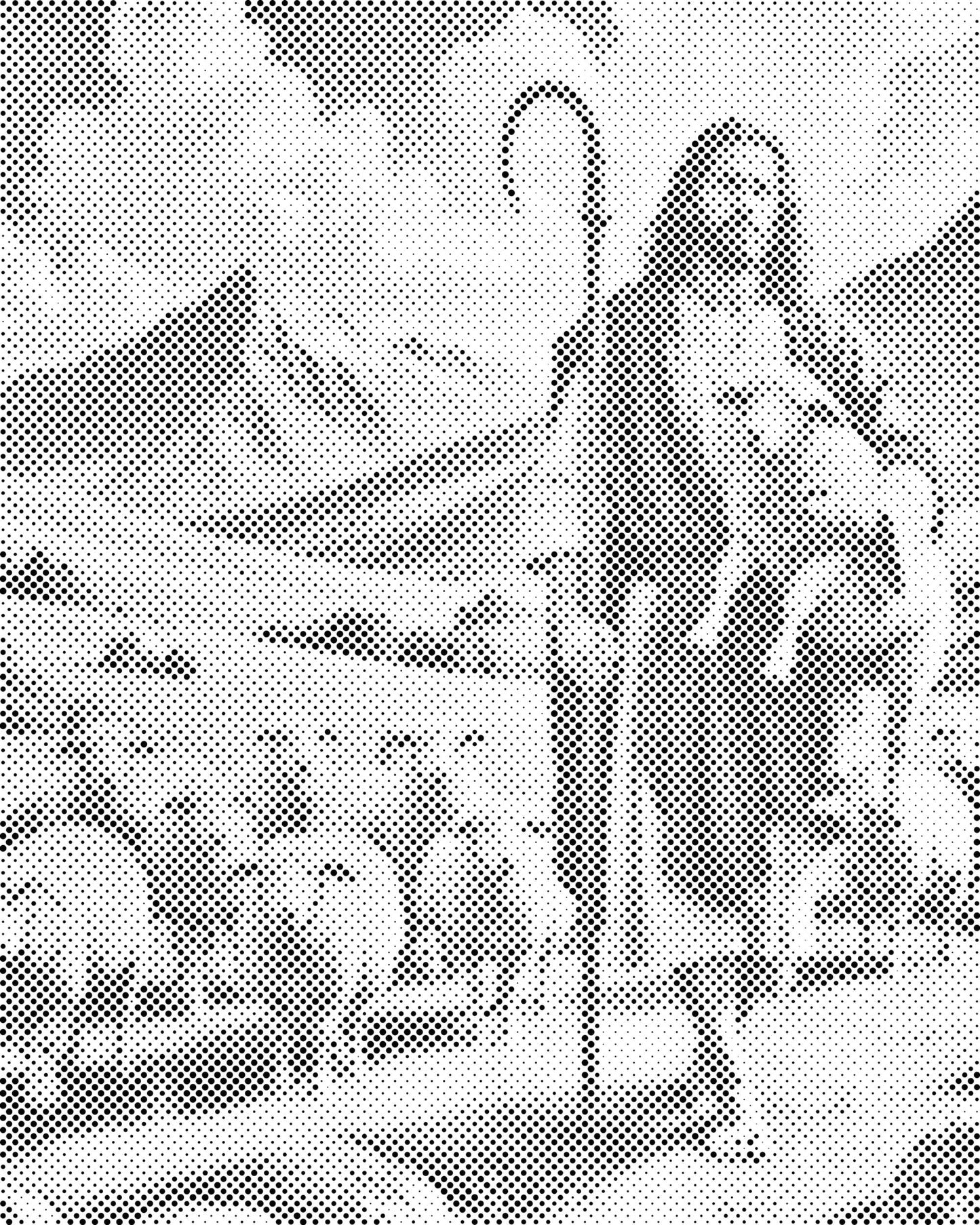 Mal-med-prikker -  Jesus med får på græsmarken