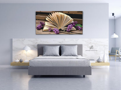 Paint by Numbers - Syrenblomster med en bog