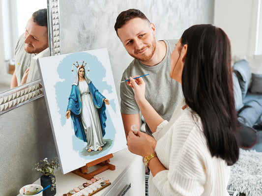 Paint by Numbers - Maria med en krone