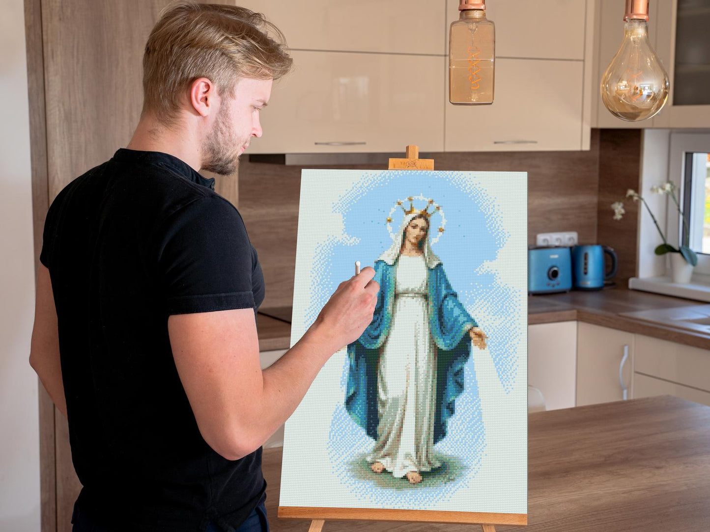 Diamond Painting - Maria med en krone