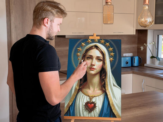 Diamond Painting - Mary med et hjerte
