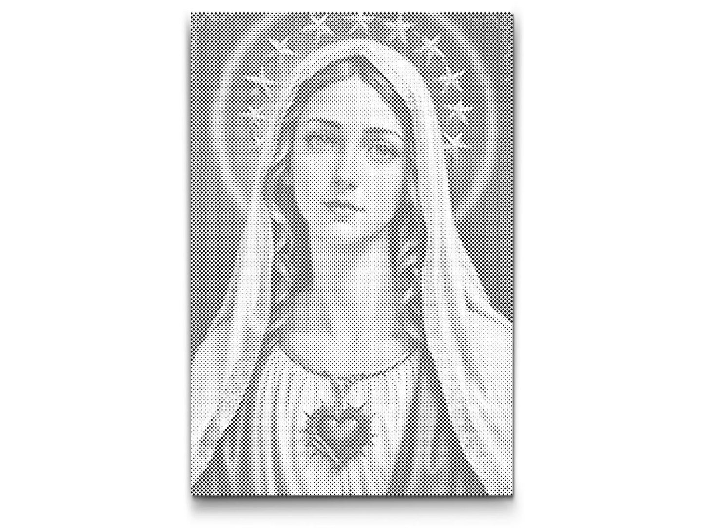 Mal-med-prikker -  Mary med et hjerte