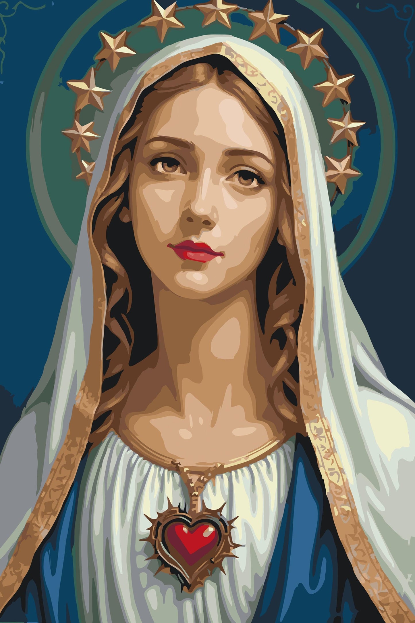 Paint by Numbers - Mary med et hjerte