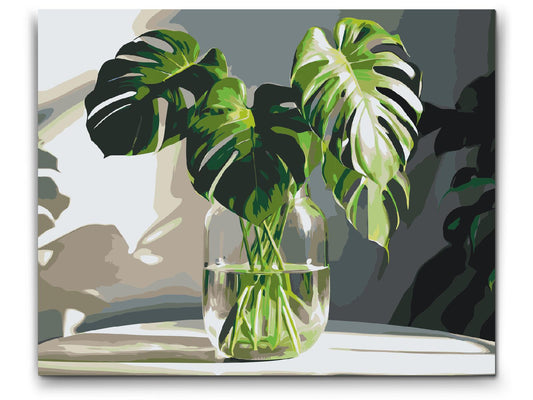 Paint by Numbers - Monstera i en vase