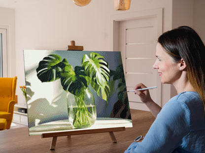 Diamond Painting - Monstera i en vase
