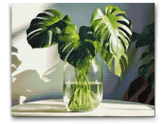 Diamond Painting - Monstera i en vase