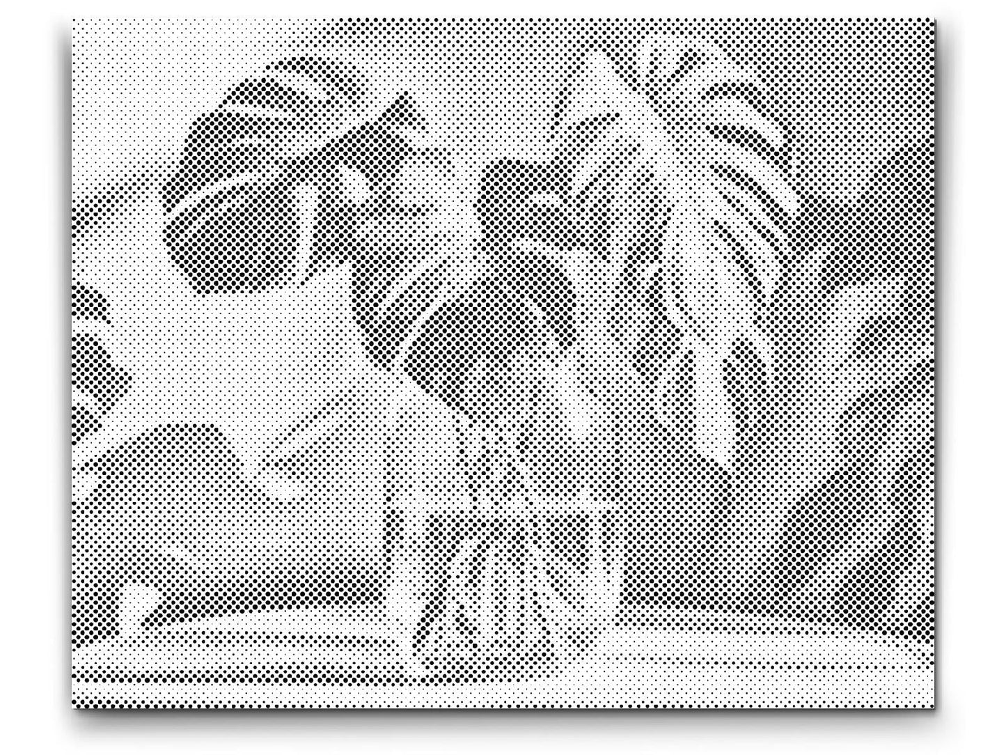 Mal-med-prikker -  Monstera i en vase