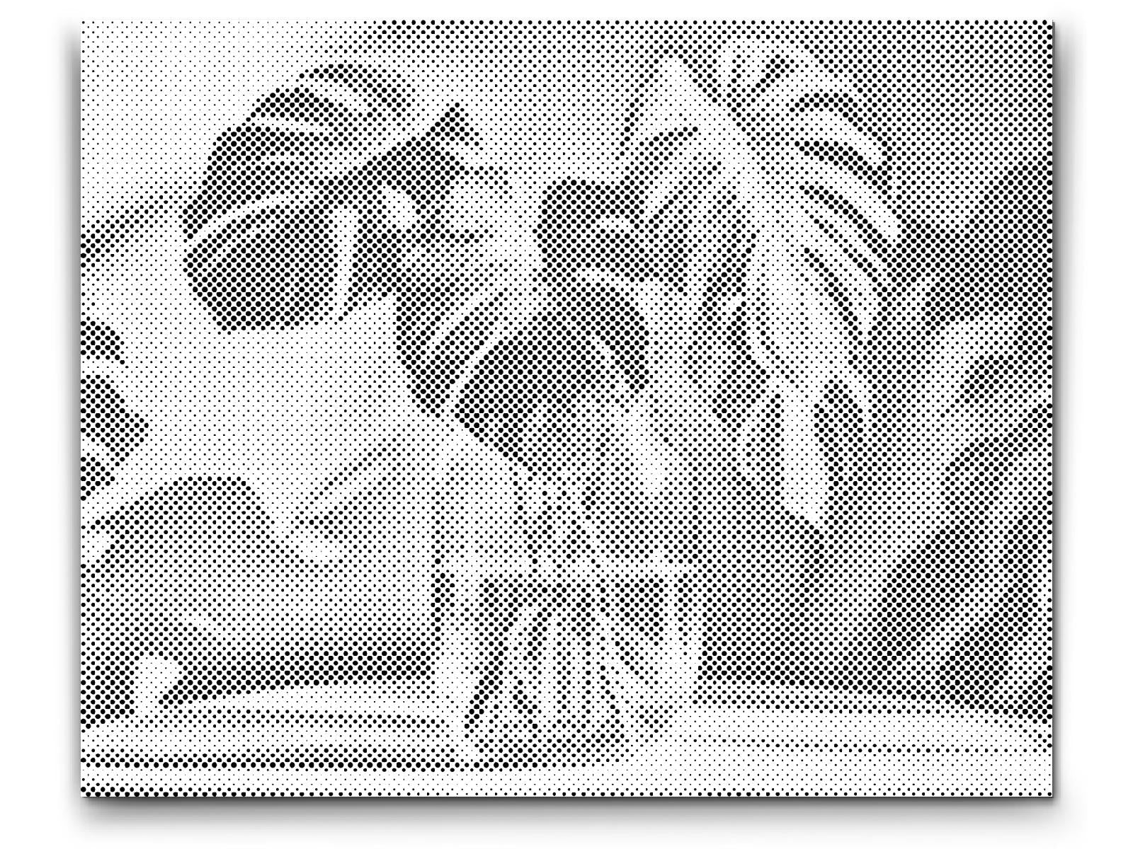 Mal-med-prikker -  Monstera i en vase