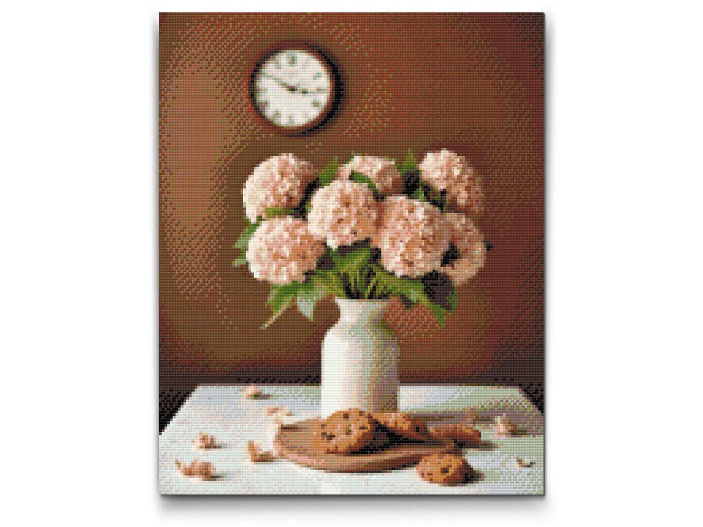Diamond Painting - Vintage lyserøde hortensiaer