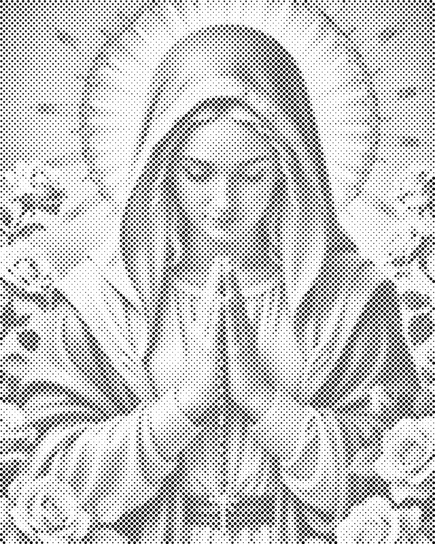 Mal-med-prikker -  Den bedefulde Maria