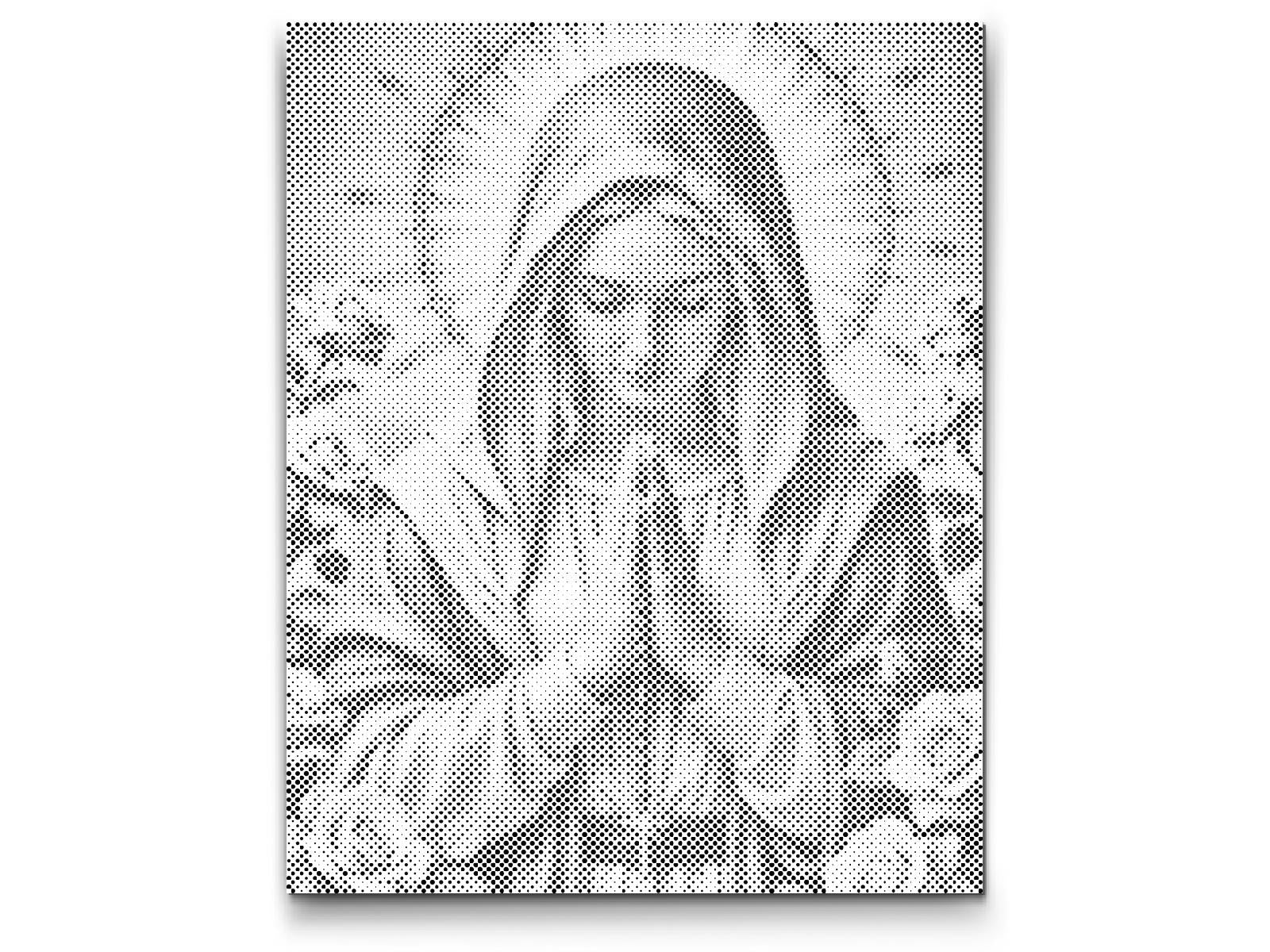 Mal-med-prikker -  Den bedefulde Maria