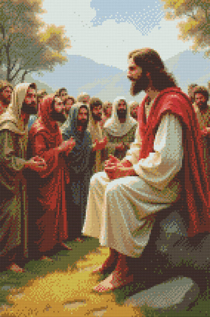 Diamond Painting - Jesu Prædiken i Skoven