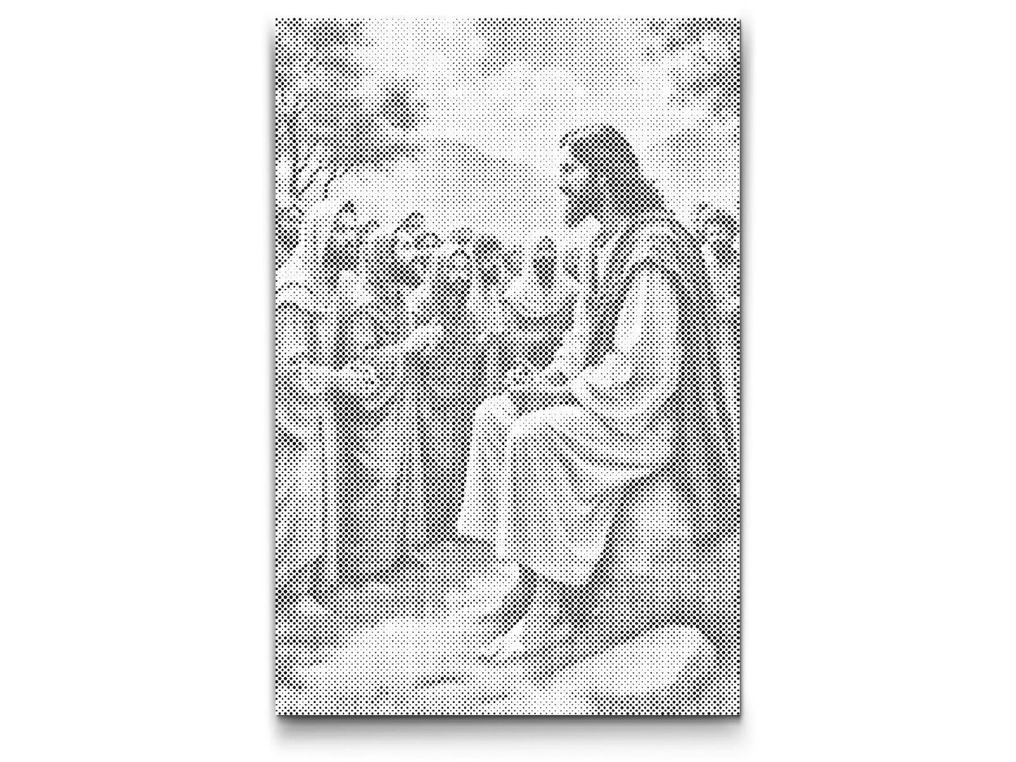 Mal-med-prikker -  Jesu Prædiken i Skoven