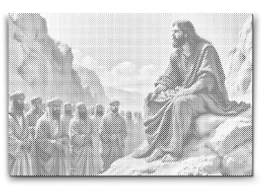 Mal-med-prikker -  Jesu bjergprædiken