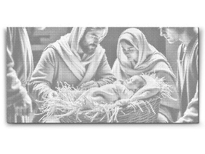 Mal-med-prikker -  Jesu fødsel 2