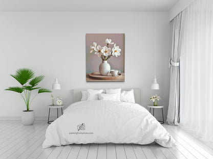 Diamond Painting - Forårshvide blomster i en vase