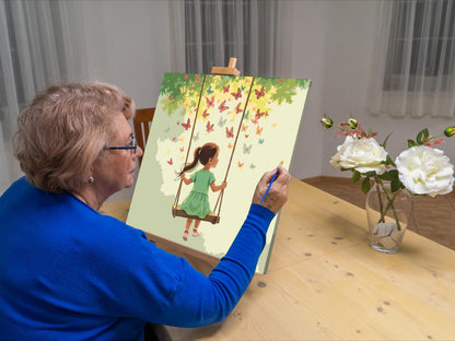 Paint by Numbers - Pige på gyngen