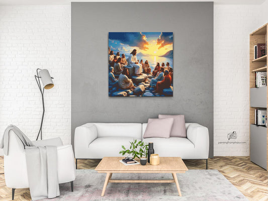 Diamond Painting - Jesu prædiken ved solnedgang