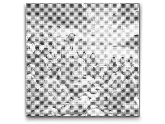 Mal-med-prikker -  Jesu prædiken ved solnedgang