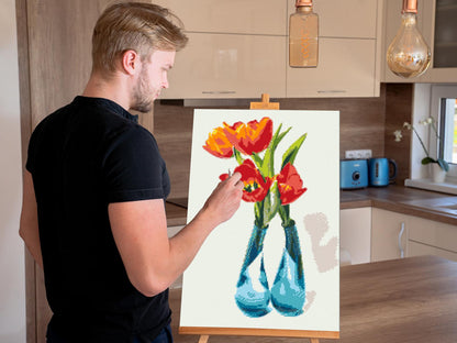Diamond Painting - Tulipaner i en vase