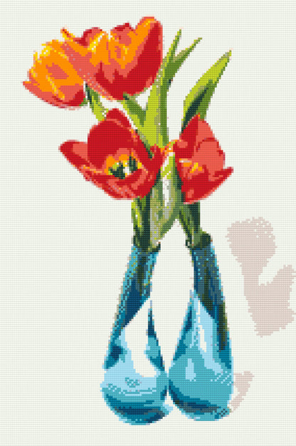 Diamond Painting - Tulipaner i en vase