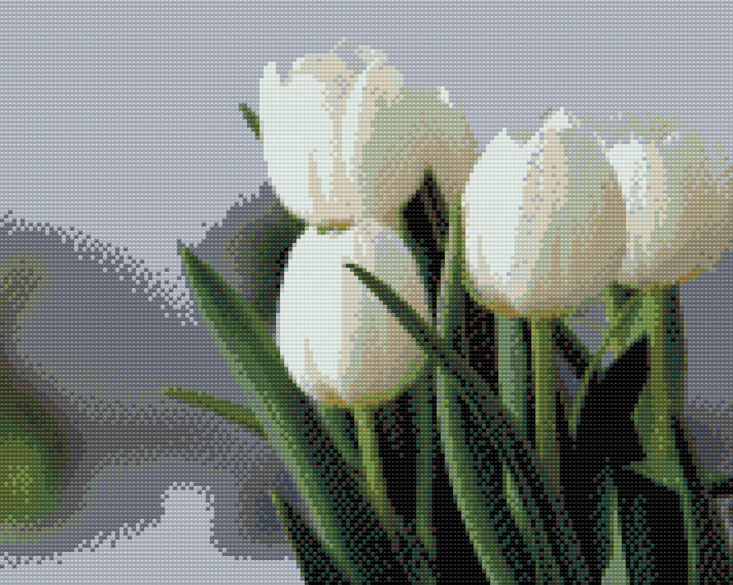 Diamond Painting - Hvide tulipaner