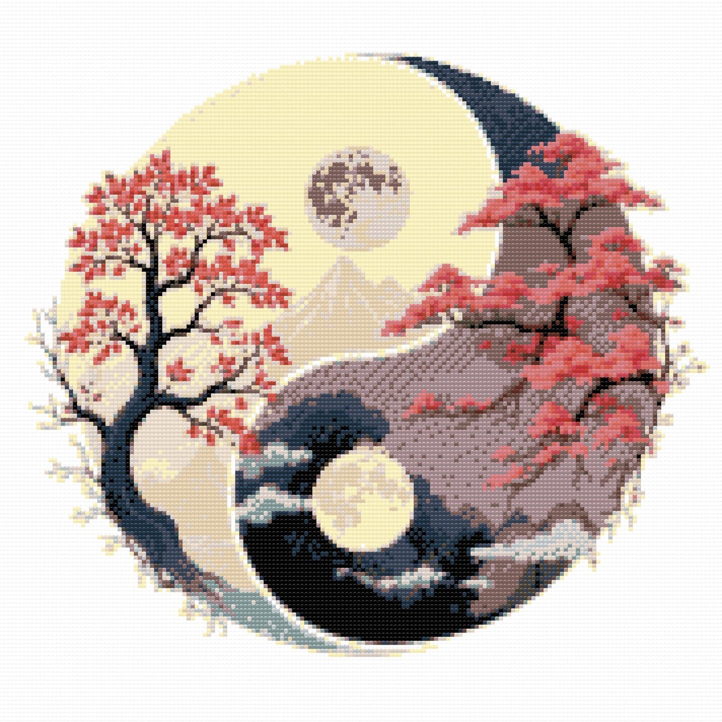 Diamond Painting - Jin Jang - Dag og nat