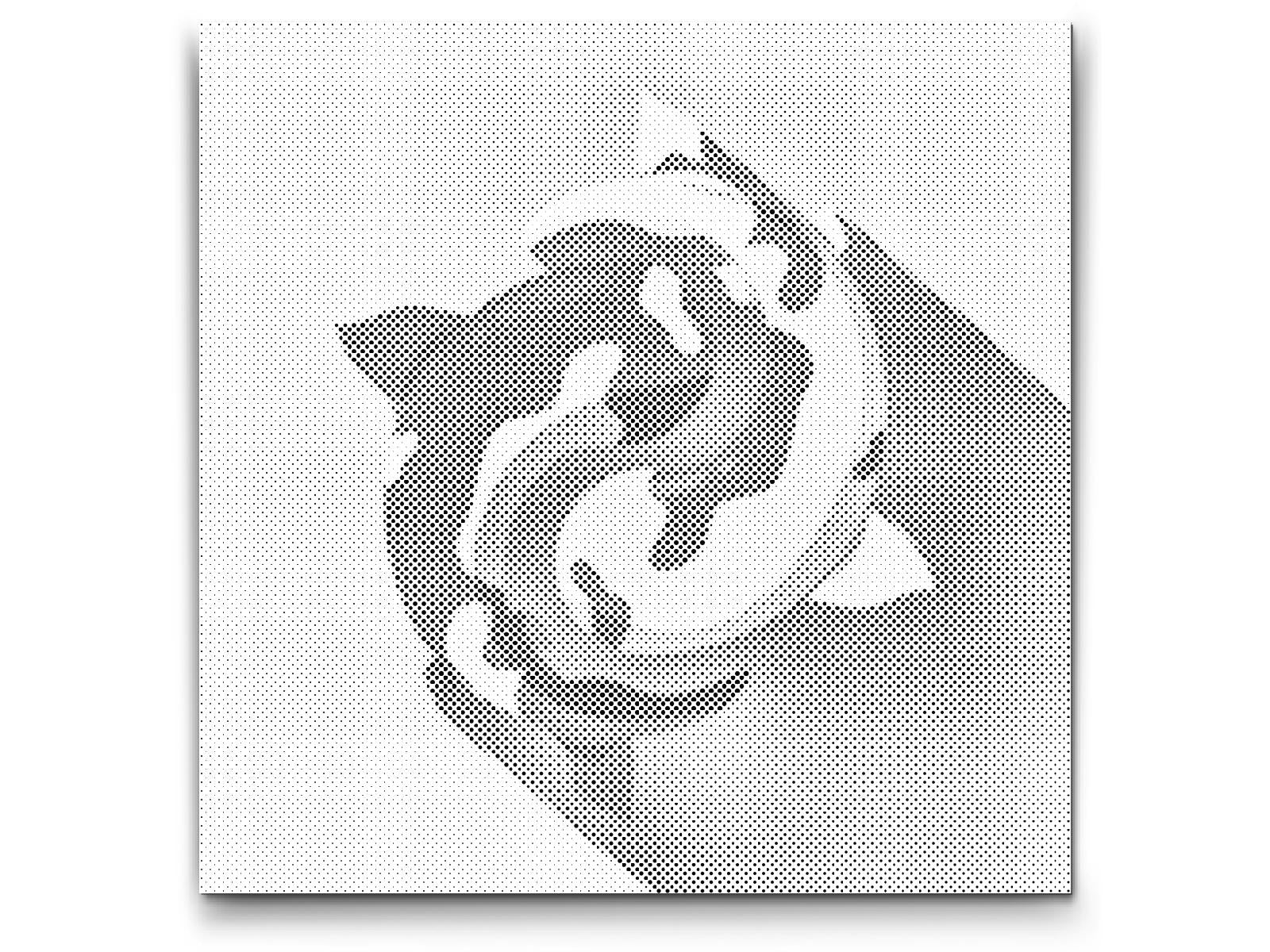 Mal-med-prikker -  Yin Yang Koi-karpe