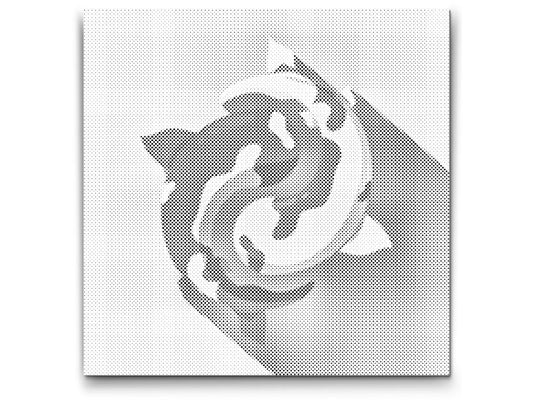 Mal-med-prikker -  Yin Yang Koi-karpe