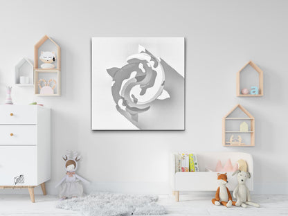 Mal-med-prikker -  Yin Yang Koi-karpe