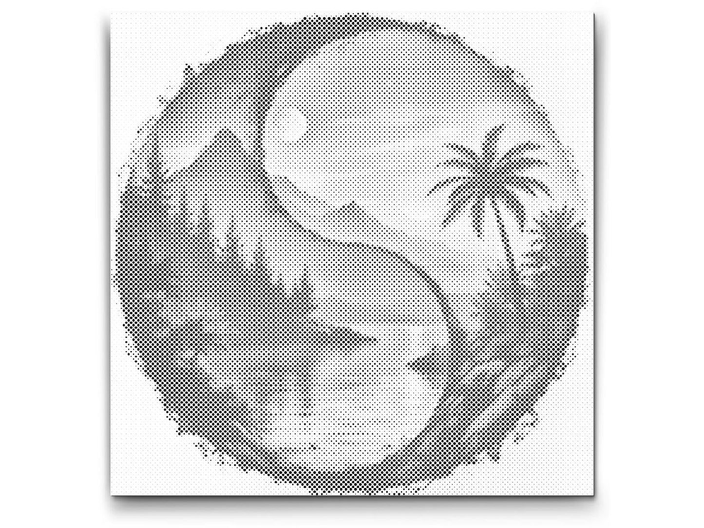 Mal-med-prikker -  Yin Yang Sol og Måne 2