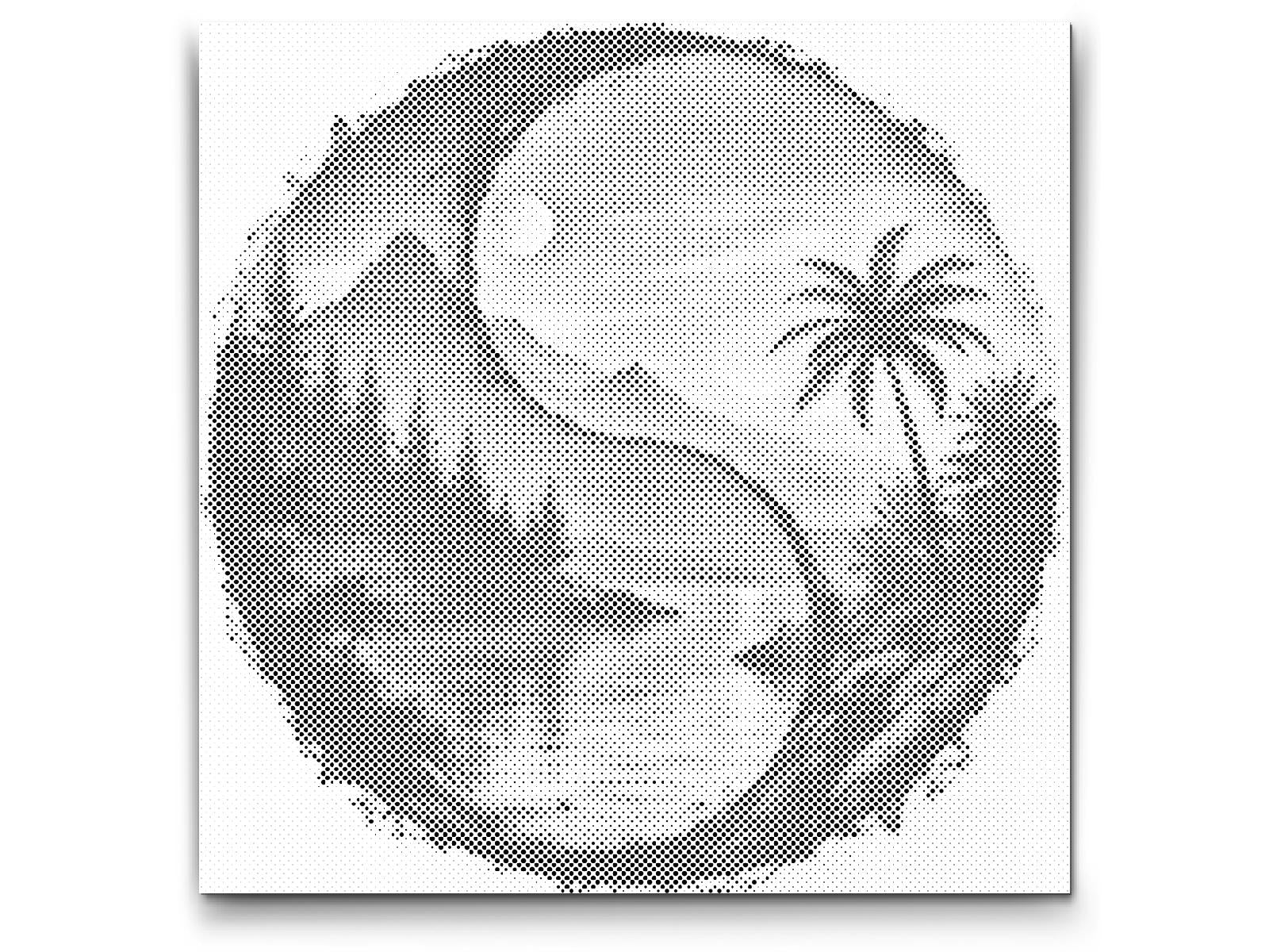 Mal-med-prikker -  Yin Yang Sol og Måne 2