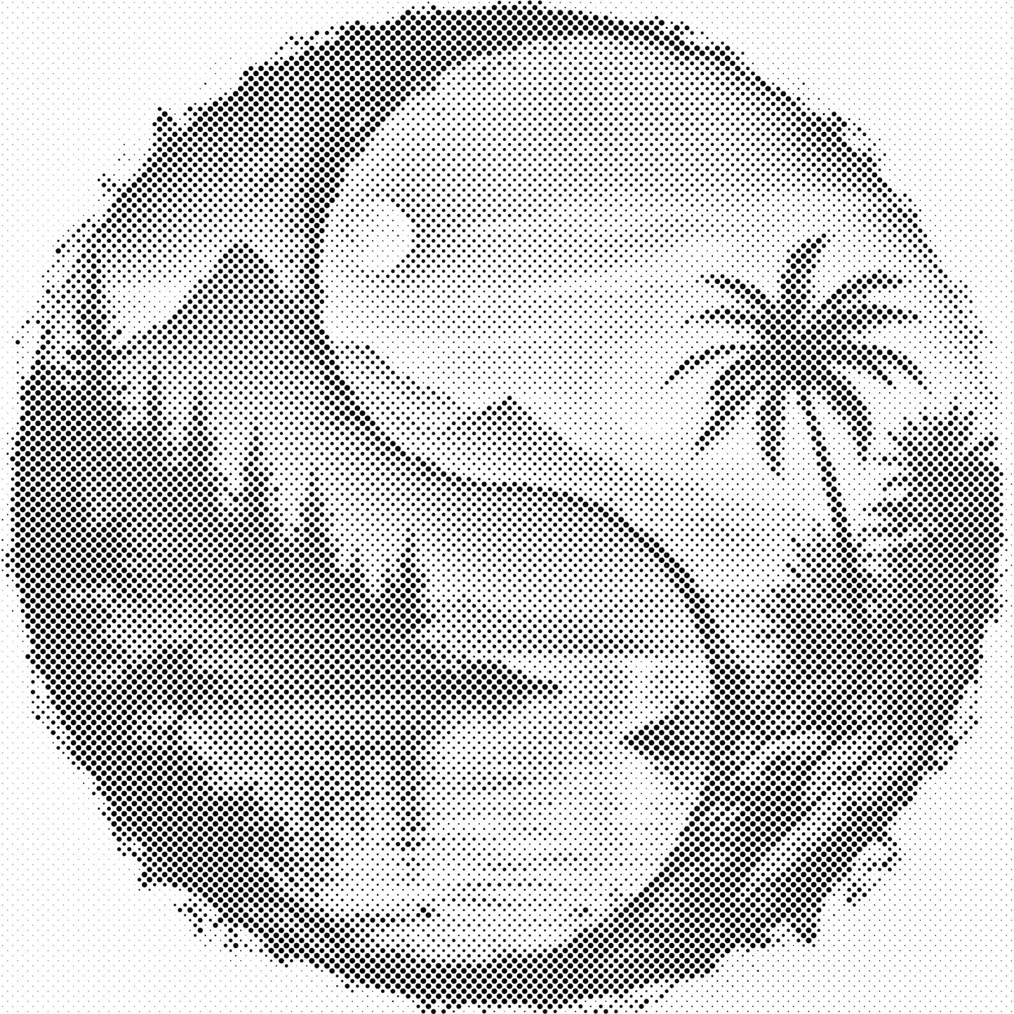 Mal-med-prikker -  Yin Yang Sol og Måne 2