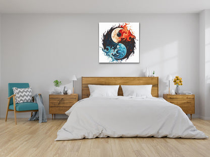 Diamond Painting - Jin Jang - Vand og Ild