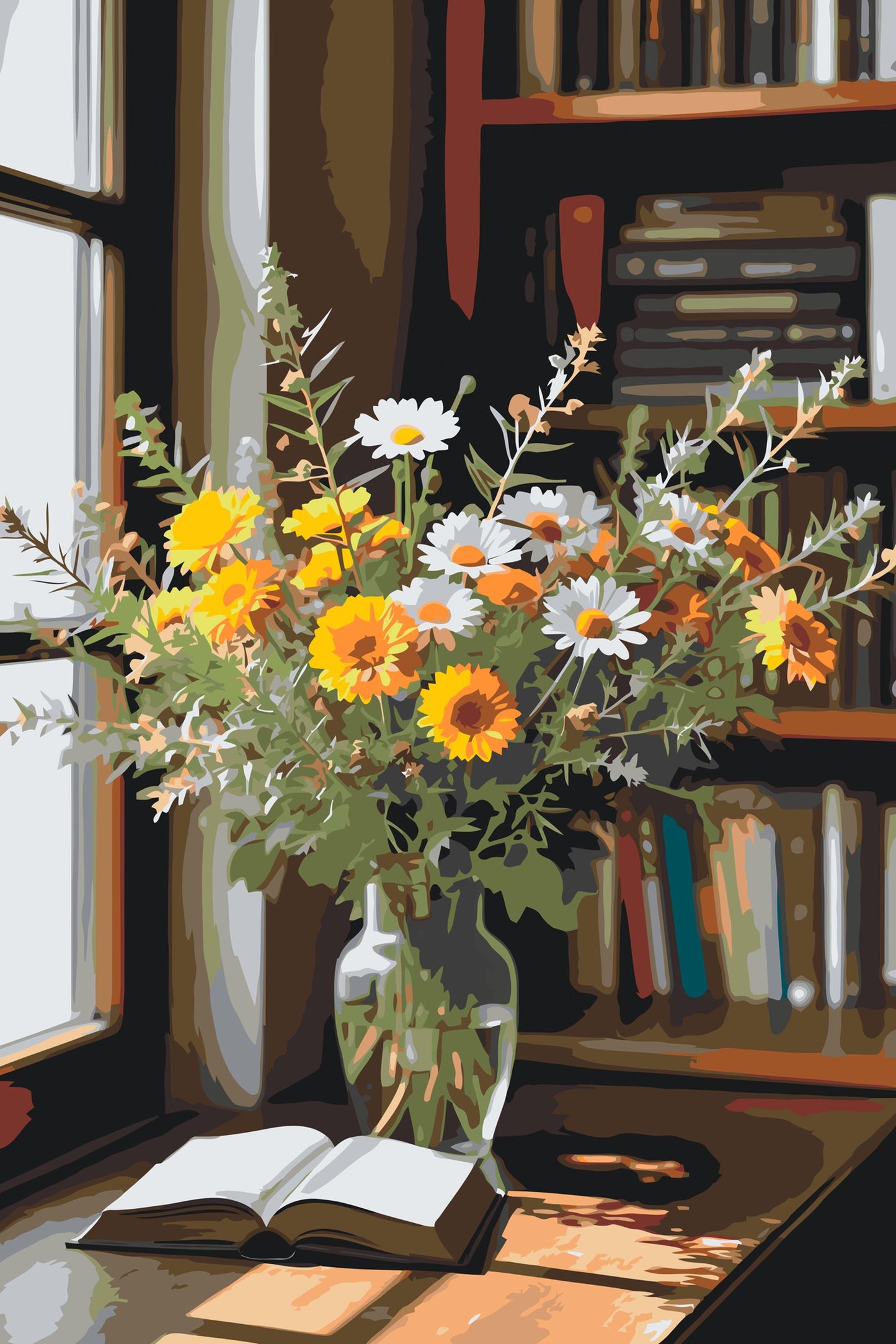 Paint by Numbers - Buket engblomster