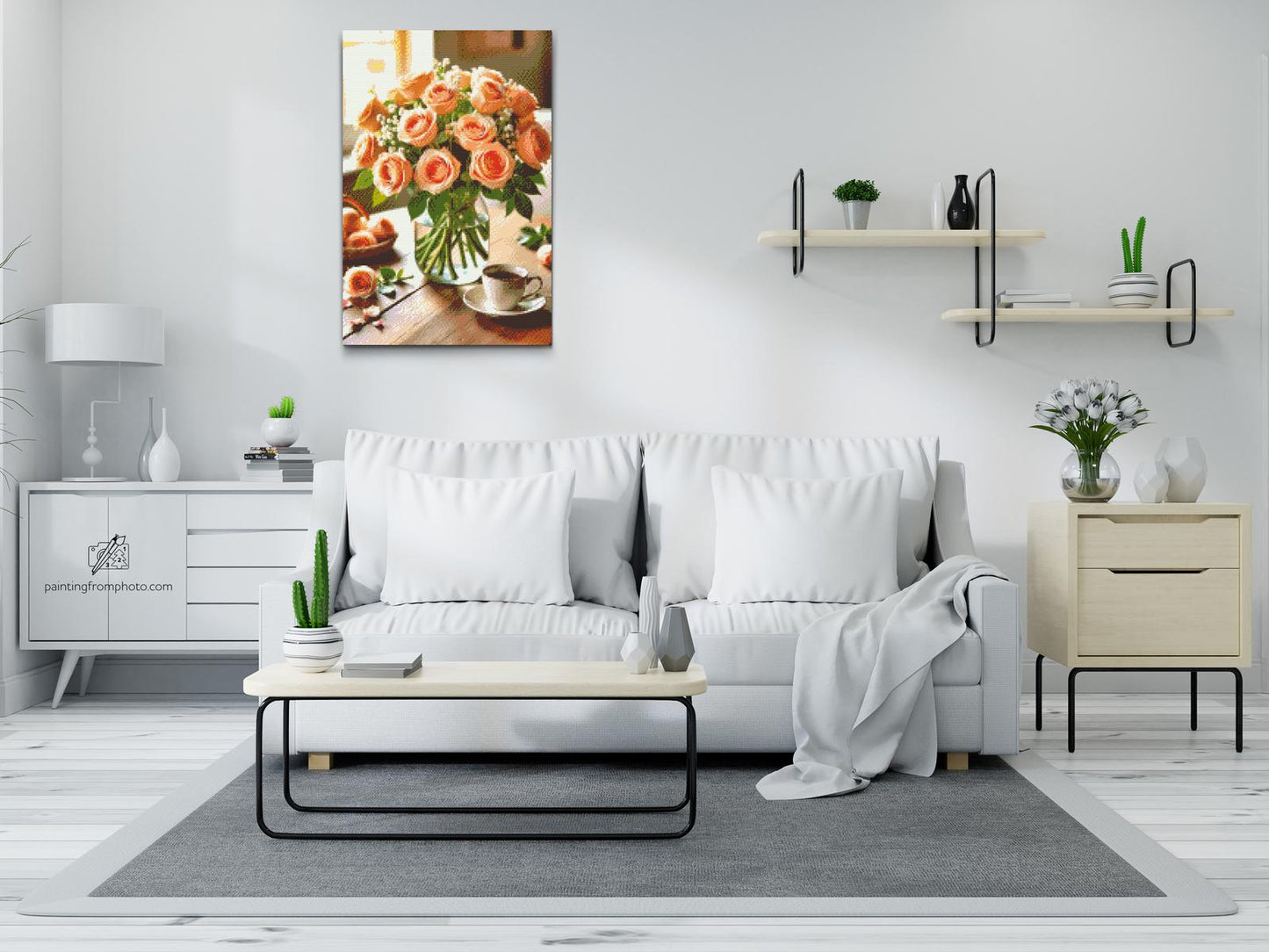Diamond Painting - Buket roser i en vase