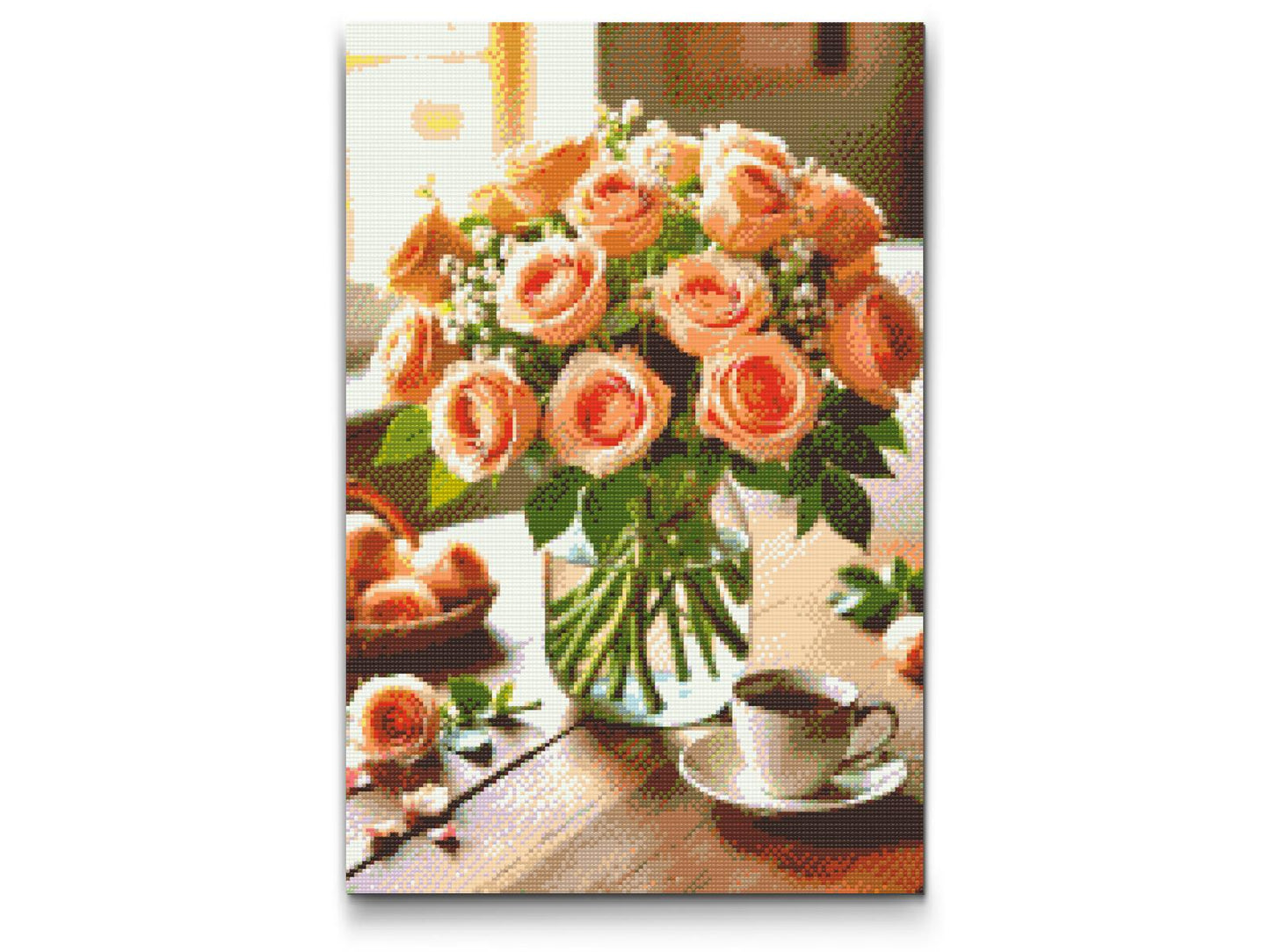 Diamond Painting - Buket roser i en vase