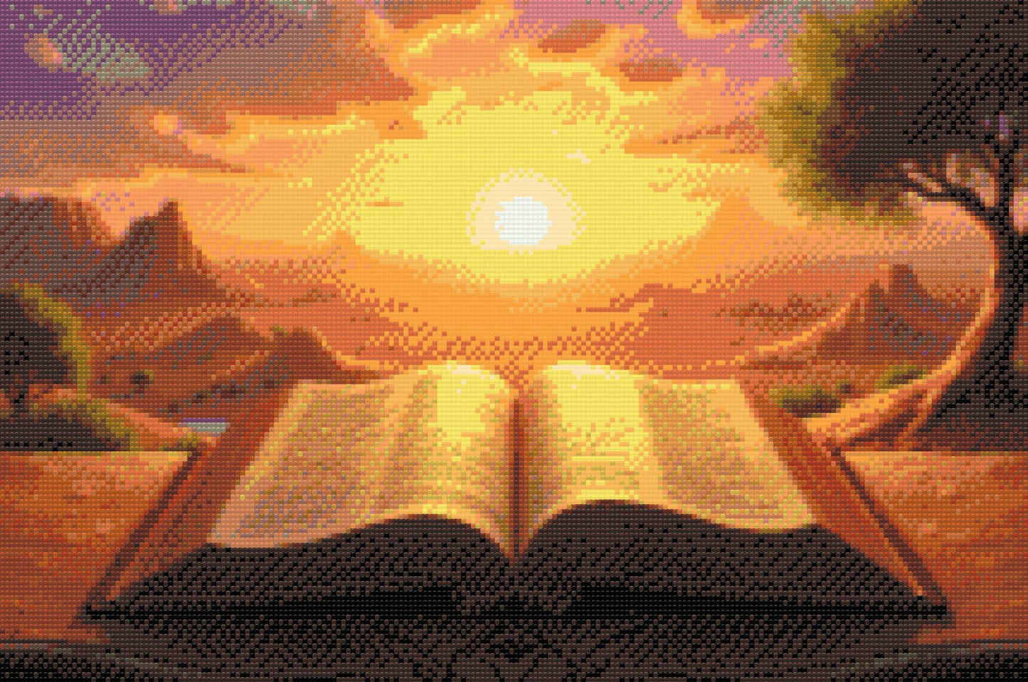 Diamond Painting - Bibelen ved solnedgang