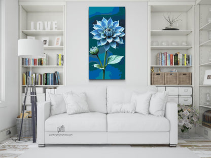 Paint by Numbers - Blå blomst
