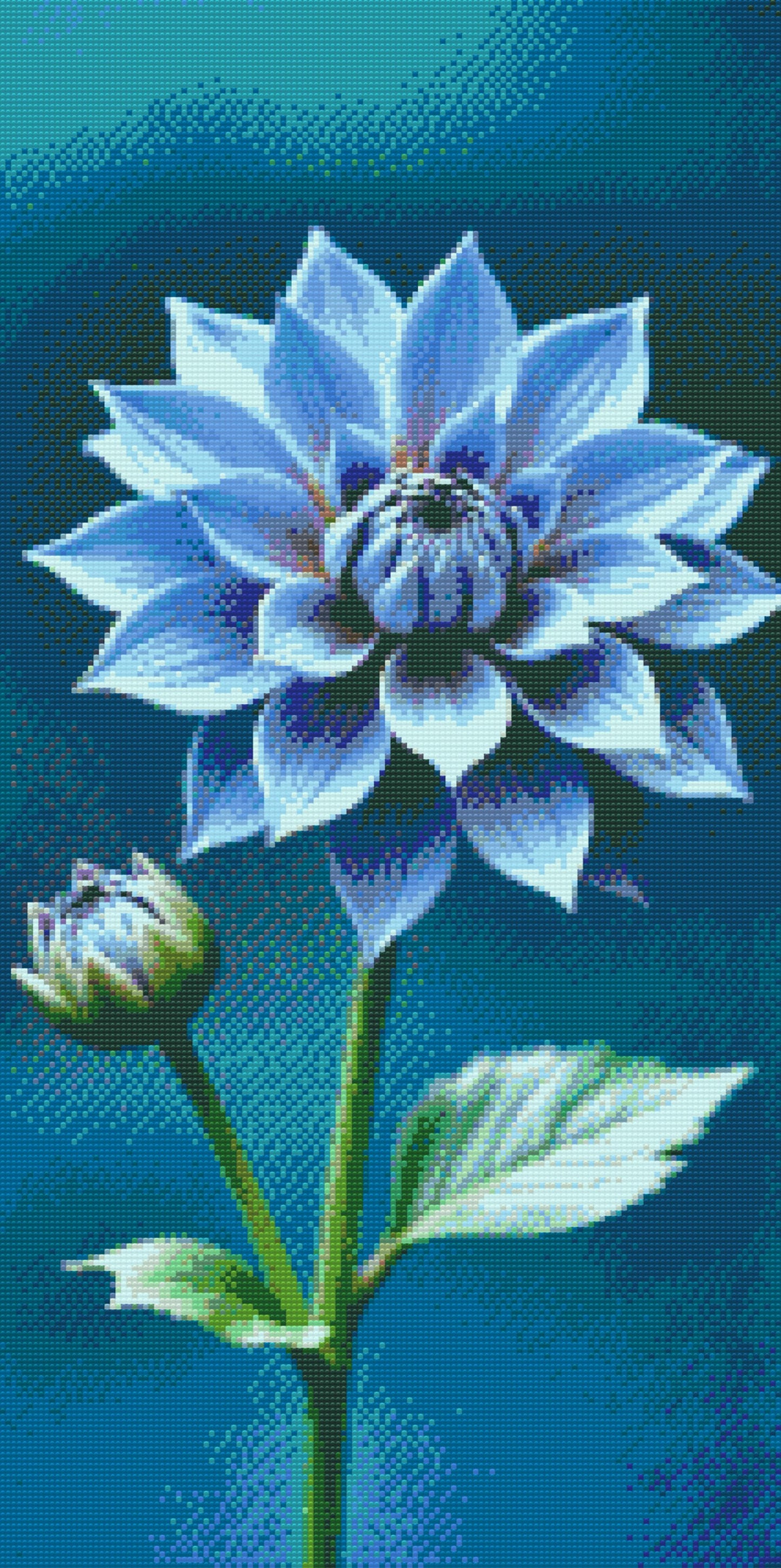 Diamond Painting - Blå blomst